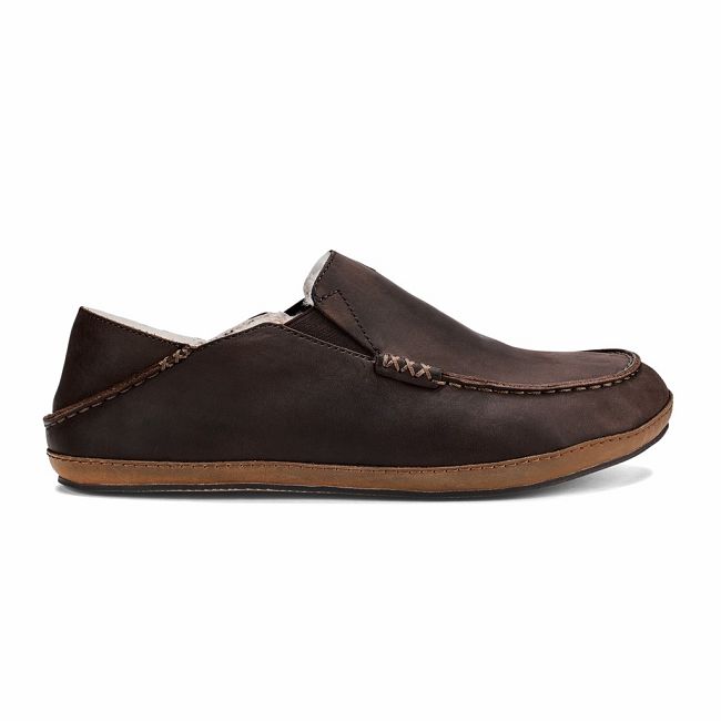 Olukai Men's Moloa Slipper - Dark Wood US946-527